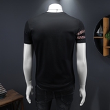 2025假模夏季新品质丝光棉男潮流短袖T恤QT6012AFD61002T-P70，男装T恤，阿丰达