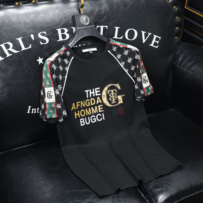 2026夏季新款高端品质丝光棉男潮流短袖T恤QT6012AFD9922T-P75，男装T恤，阿丰达