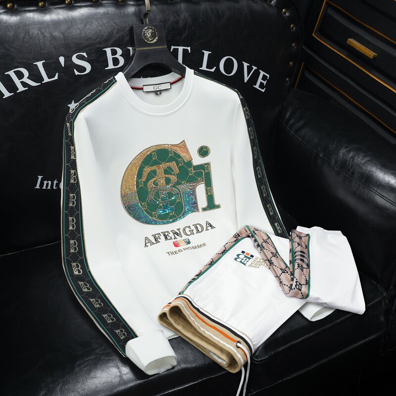 2023秋款潮男士长裤长袖休闲运动套装可单卖QT3012TZ3068P260，男装休闲套装，钱塘6012(原3012)