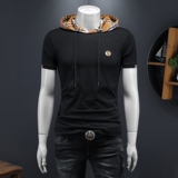 2025假模夏季新高端品质丝光棉男潮流短袖T恤QT6012AFD61004T-P80，男装T恤，阿丰达