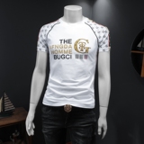 2025假模夏季新高端品质丝光棉男潮流短袖T恤QT6012AFD9922T-P75，男装T恤，阿丰达