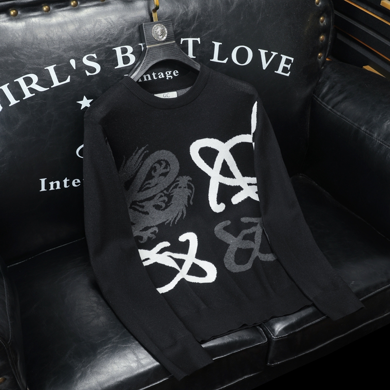 2025秋冬款新品男士圆领潮流针织衫打底毛衣QT6012AFD25015-P115，男装针织衫/毛衣，阿丰达