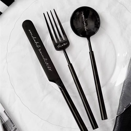 极简304不锈钢高级仪式感刀叉勺