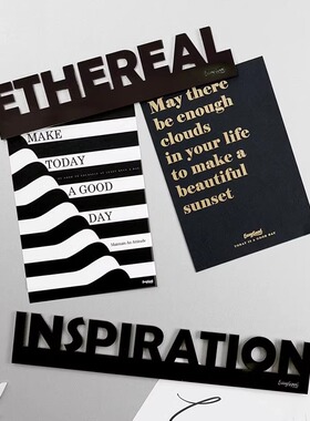 Easygood北欧ins黑色创意磁吸贴拍照磁铁家居装饰摆件文字冰箱贴