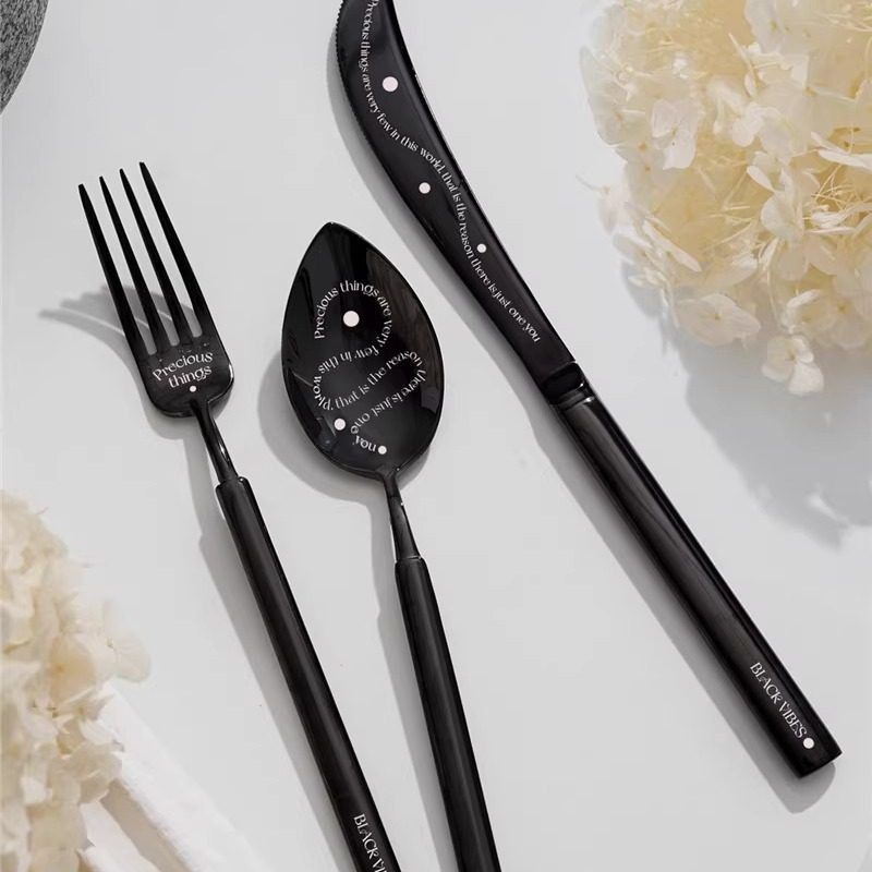 Easygood简约304不锈钢刀叉勺镜面汤勺高颜值牛排刀西餐套装餐具