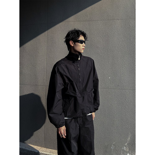 THREENINE立领半拉链冲锋衣套装