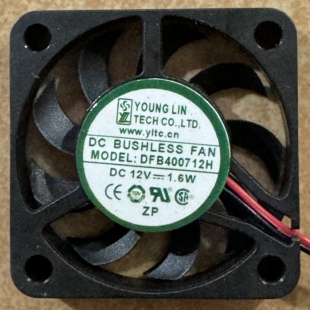 永林兴4CM 4厘米12V 1.6W 0.13A DFB400712H 4007超溥散热风扇