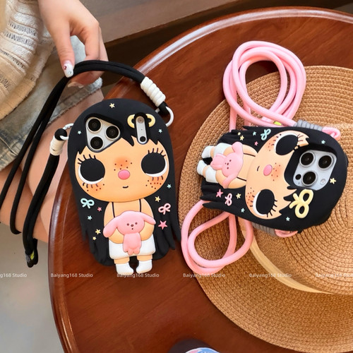 可爱卡通抱小兔小玉iPhone手机壳