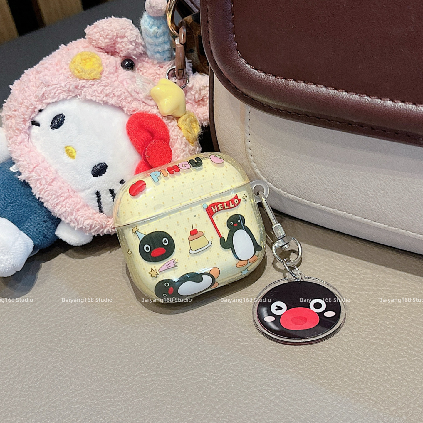 可爱卡通pingu企鹅适用airpods4代保护套苹果耳机保护壳