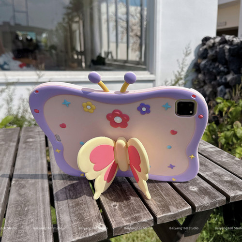 卡通立体蝴蝶折叠支架ipad保护套