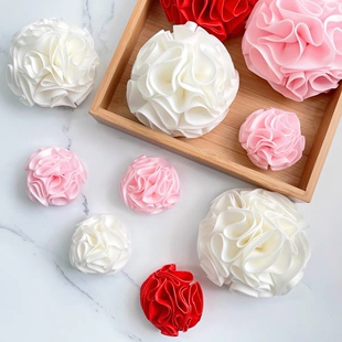 可食用情人节翻糖玫瑰花蛋糕装饰母亲节旗袍装饰康乃馨蛋糕摆件