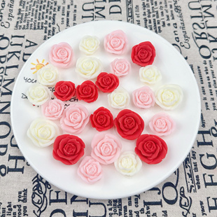 可食用立体粉玫瑰花蛋糕装饰七夕情人节红玫瑰花烘焙蛋糕甜品摆件