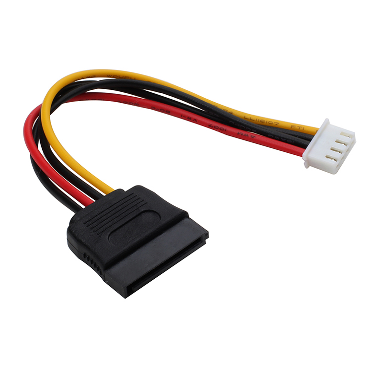 ITX电源线 SATA 15P母转小4PIN母2.54mm间距转SATA母 sata电源线