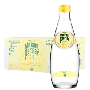 法国进口美颂家巴黎水树莓玫瑰柑橘樱花生姜青柠味330ml*24瓶