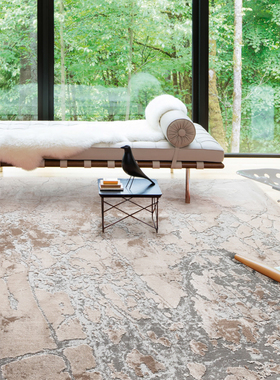 意式轻奢别墅客厅沙发茶几地毯超柔加密加厚抽象渐变耐脏简约地毯