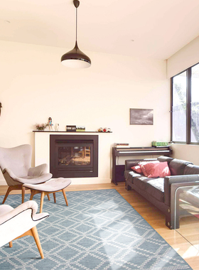 印度进口地毯手工编织羊毛北欧客厅卧室书房可机洗素色纯色茶几垫