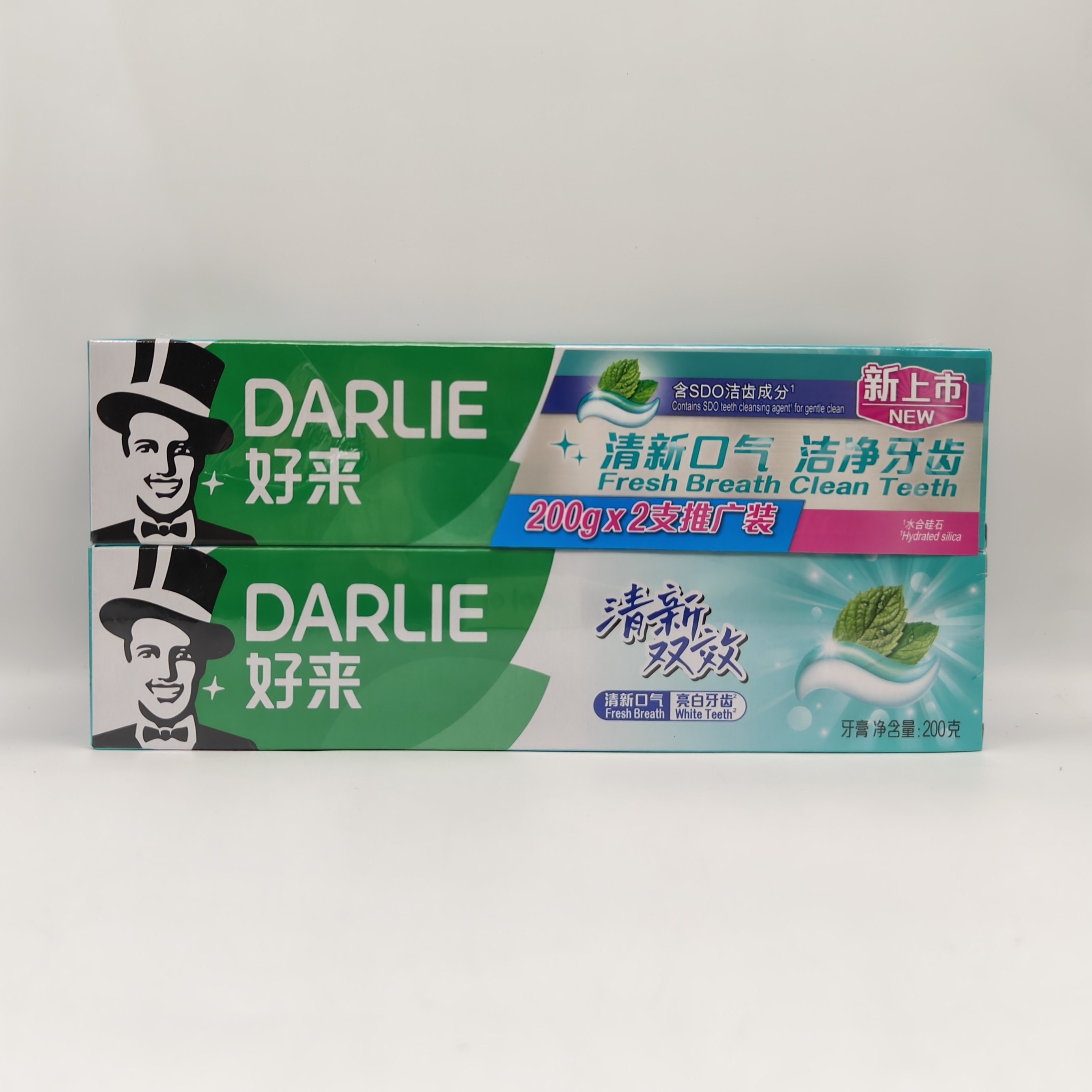 DARLIE好来(原黑人)牙膏清新双效200g*2支套装大容量清新口气正品,洗护清洁剂/卫生巾/纸/香薰,牙膏,淘宝优惠券,粉丝福利购,淘宝优惠卷
