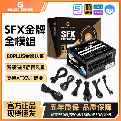 金牌全模组SFX 550W 650W 750W 850W小电源ITX台式电脑主机箱电源