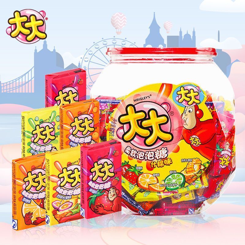 大大泡泡糖什锦味630g/桶（150片装）休闲零食糖果