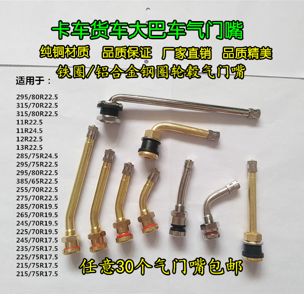 包邮卡车大巴车气门嘴 真空轮胎气门嘴 铁圈铝合金轮毂气门嘴纯铜