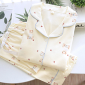 月子服春秋季 纯棉怀孕期孕妇睡衣产后9月份10喂奶哺乳家居服套装