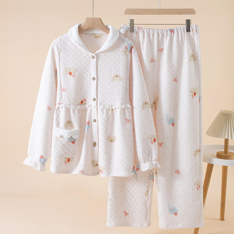 夹棉月子服春秋冬季产后空气棉加厚大码保暖孕妇睡衣哺乳期喂奶衣,孕妇装/孕产妇用品/营养,家居服套装,淘宝优惠券,粉丝福利购,淘宝优惠卷