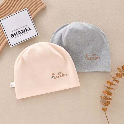 春秋纯棉双层防风护额头产妇帽