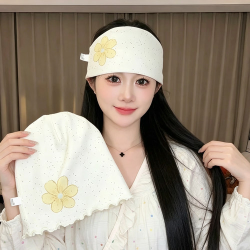 春夏纯棉薄款防风月子帽大头围