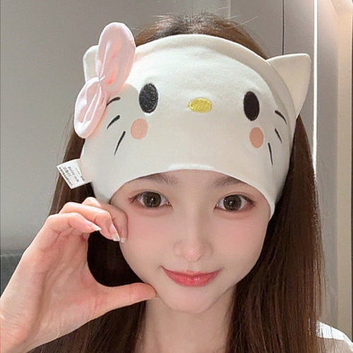 春夏薄款纯棉防风护额月子帽