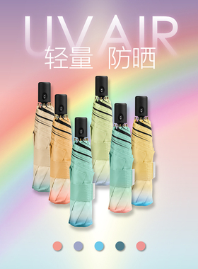 【防晒自动】Topumbrella高颜渐变色防晒遮阳伞轻伞女自动开收
