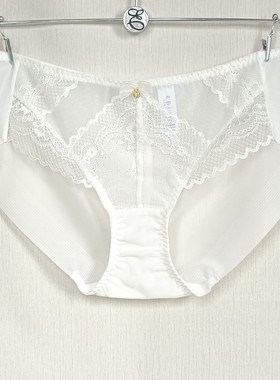 韩国EBLIN专柜正品白色知性优雅无痕蕾丝平角内裤女士底裤