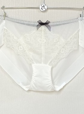 韩国EBLIN专柜正品优雅性感蕾丝无痕平角内裤女士纯棉档底裤