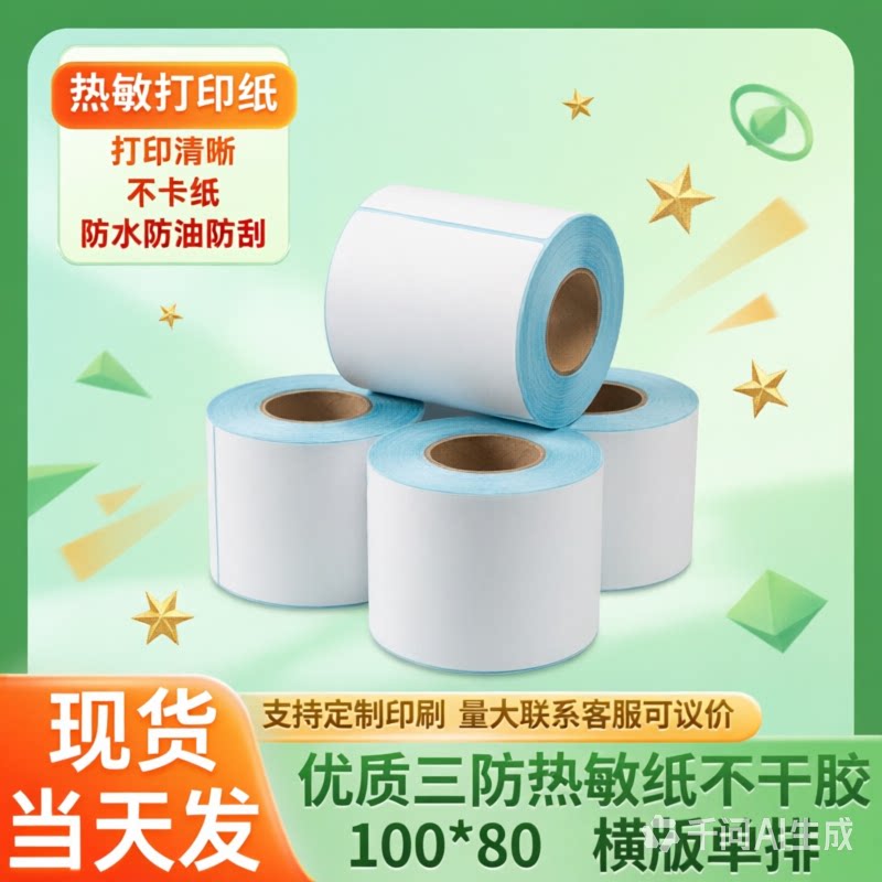 热敏不干胶标签打印纸100x80mm