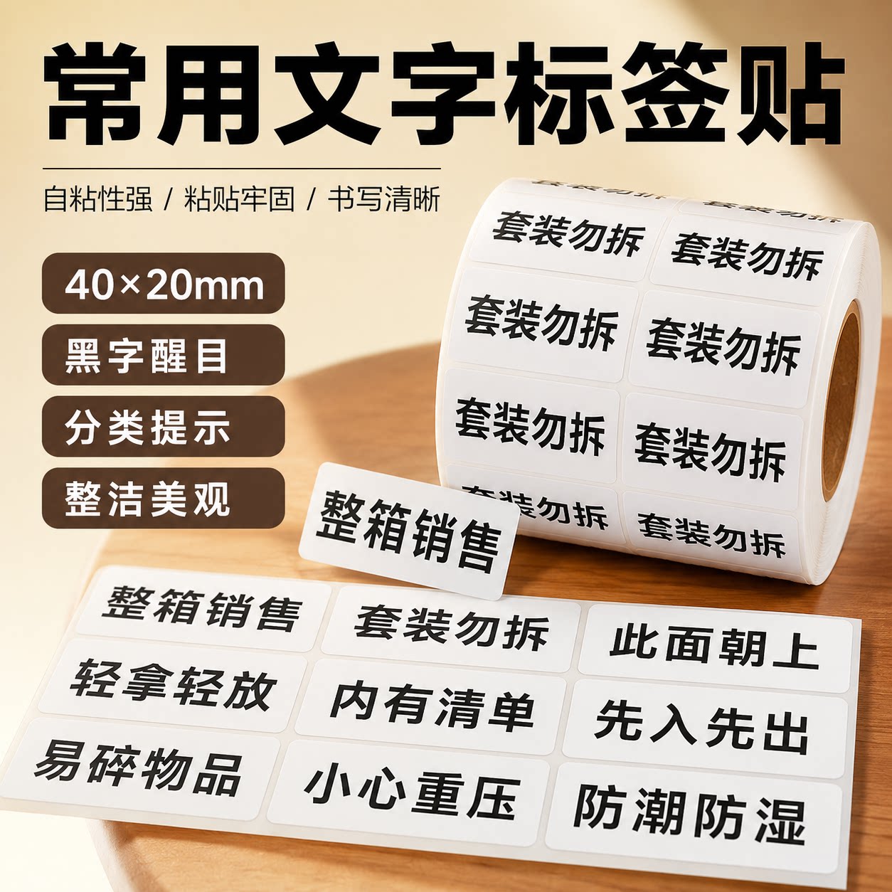 铜版纸不干胶撕毁无效外箱标签