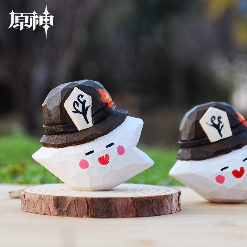 原神胡桃幽灵手工木雕摆件图片