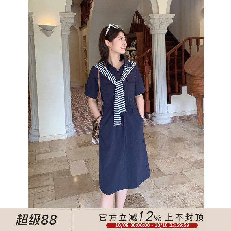 POLO领工装风通勤连衣裙