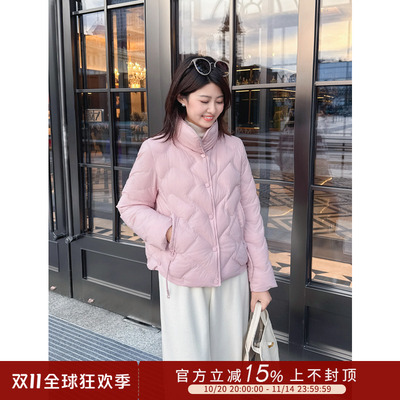 韩系减龄领轻薄保暖短款羽绒服