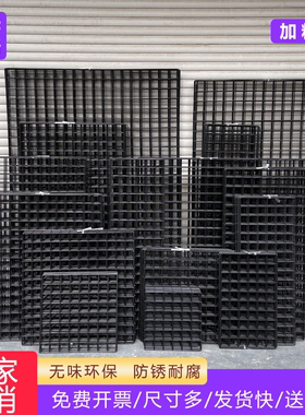黑色加粗网片网格置物架饰品铁丝网护栏货架格子网超市展示架悬挂