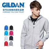 GILDAN Бархатная однотонная толстовка с капюшоном с молнией для работы, куртка, делается под заказ