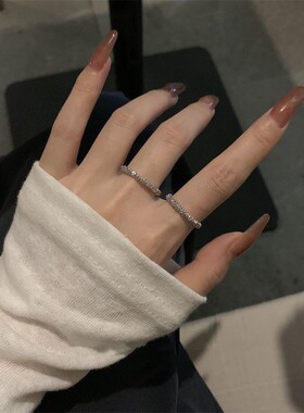 素圈戒指开口指环女高级感小众冷淡风时尚饰品