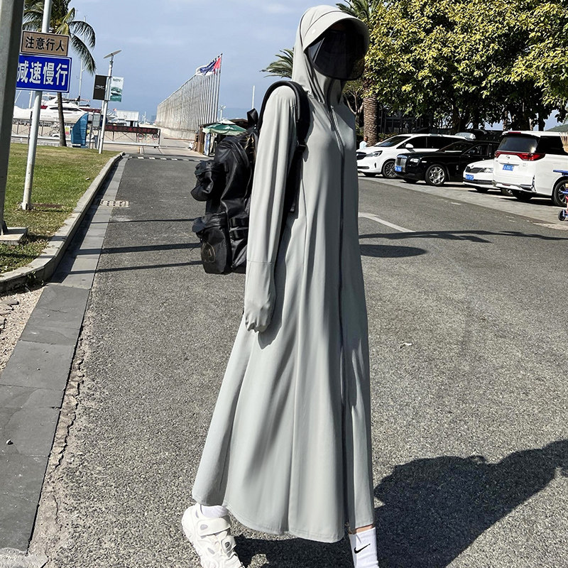 咏月加长款冰丝锦纶防晒衣图片