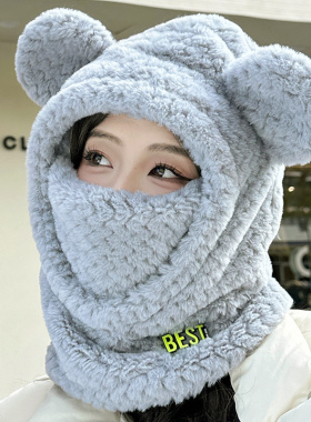 加厚防寒2024新款围脖手套咏月
