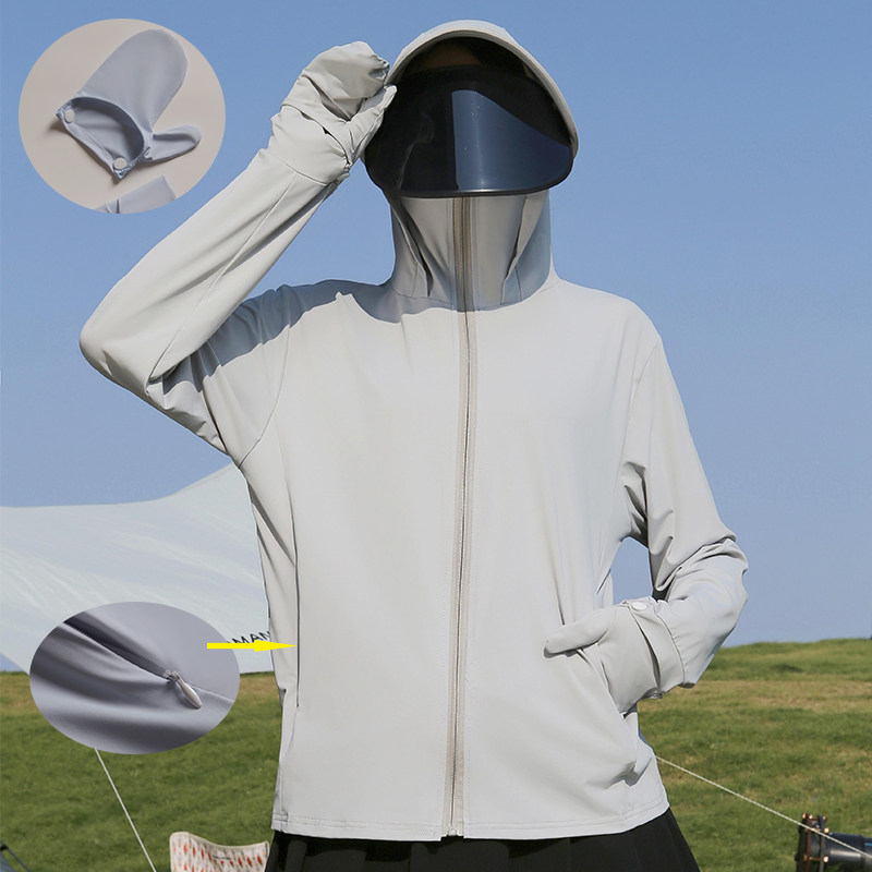 冰丝锦纶防晒衣女夏季新款防紫外线防晒服宽松薄款户外强行装透气