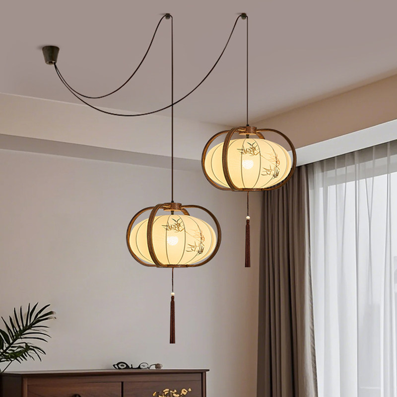 宋代美学餐厅吊灯书房茶楼餐饮灯新中式复古灯笼吧台过道走廊灯具