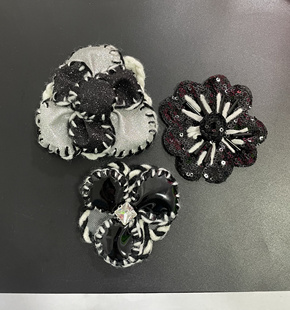 3个整套多规格高端尼布小香花定型花朵山茶花饰品胸花加胸针 新款