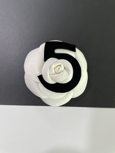 5字款 7.7cm新款 高端超纤布小香花超定型花朵山茶花饰品胸花加胸针
