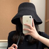 日本uv渔夫帽女夏季 防晒遮阳帽大帽檐遮脸防紫外线可折叠太阳帽子