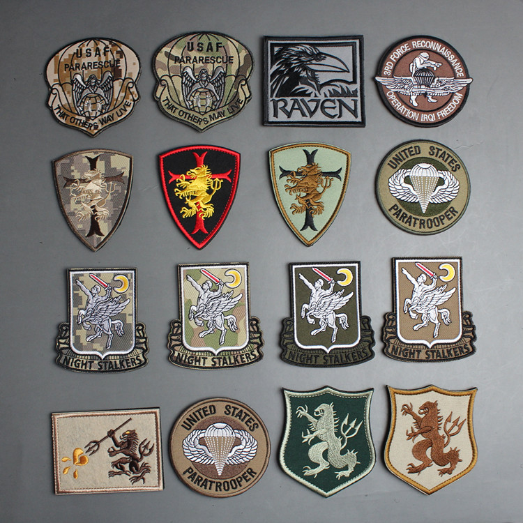 海豹突击队臂章刺绣3d徽章魔术贴