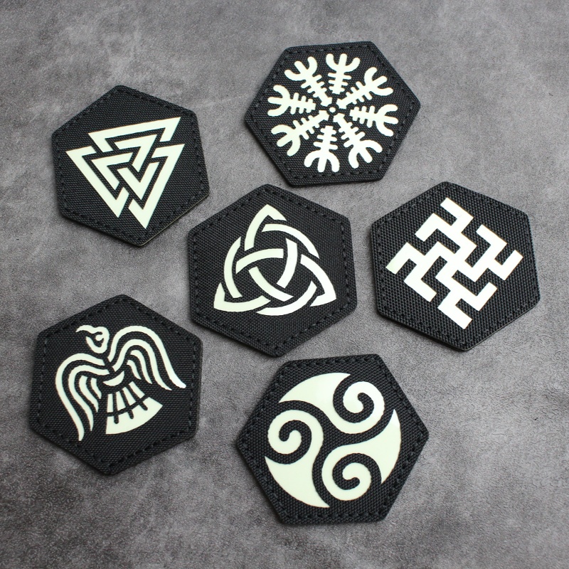 夜光魔术贴臂章徽章六款