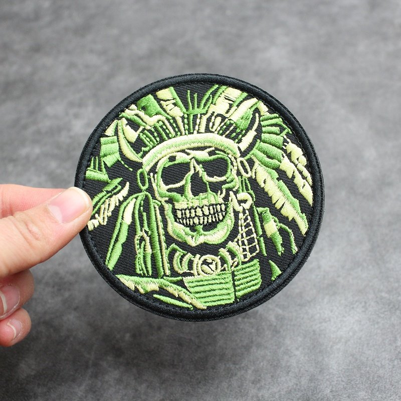印第安头饰刺绣魔术贴章 死亡头骨臂章 士气章 战术臂章 个性徽章,运动包/户外包/配件,贴章/魔术贴章,淘宝优惠券,粉丝福利购,淘宝优惠卷